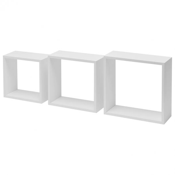 Wood DURAline Three Shelving Cubes-White 