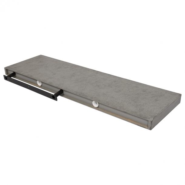 Zwevende plank push fix beton look 38mm 80x23,5cm